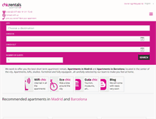 Tablet Screenshot of chic-rentals.com